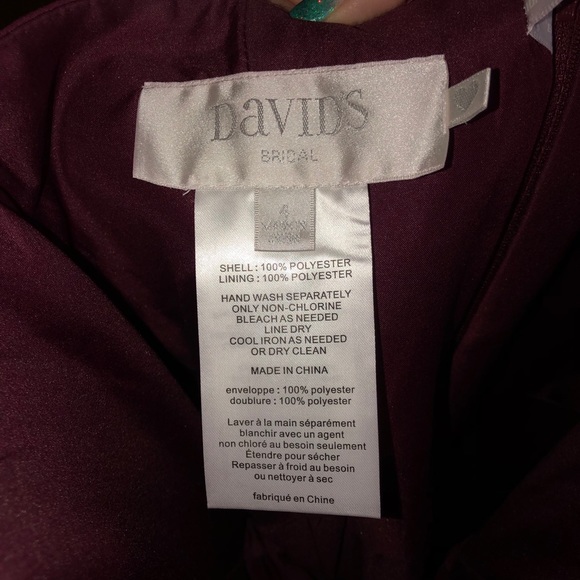 David’s bridal wtoo wine bridesmaids dress - Picture 5 of 8